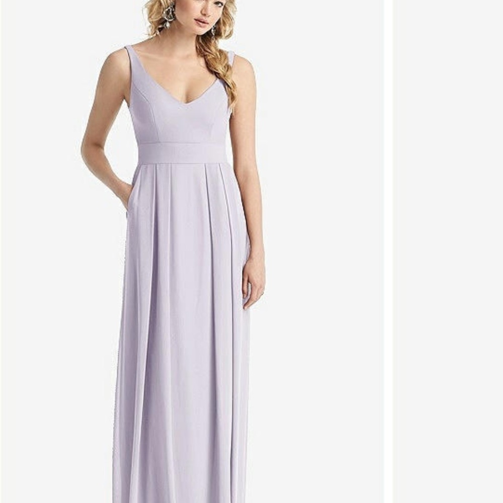 Dessy Pleated Skirt Maxi Dress With Pockets Bridesmaid / Wedding Guest Dress